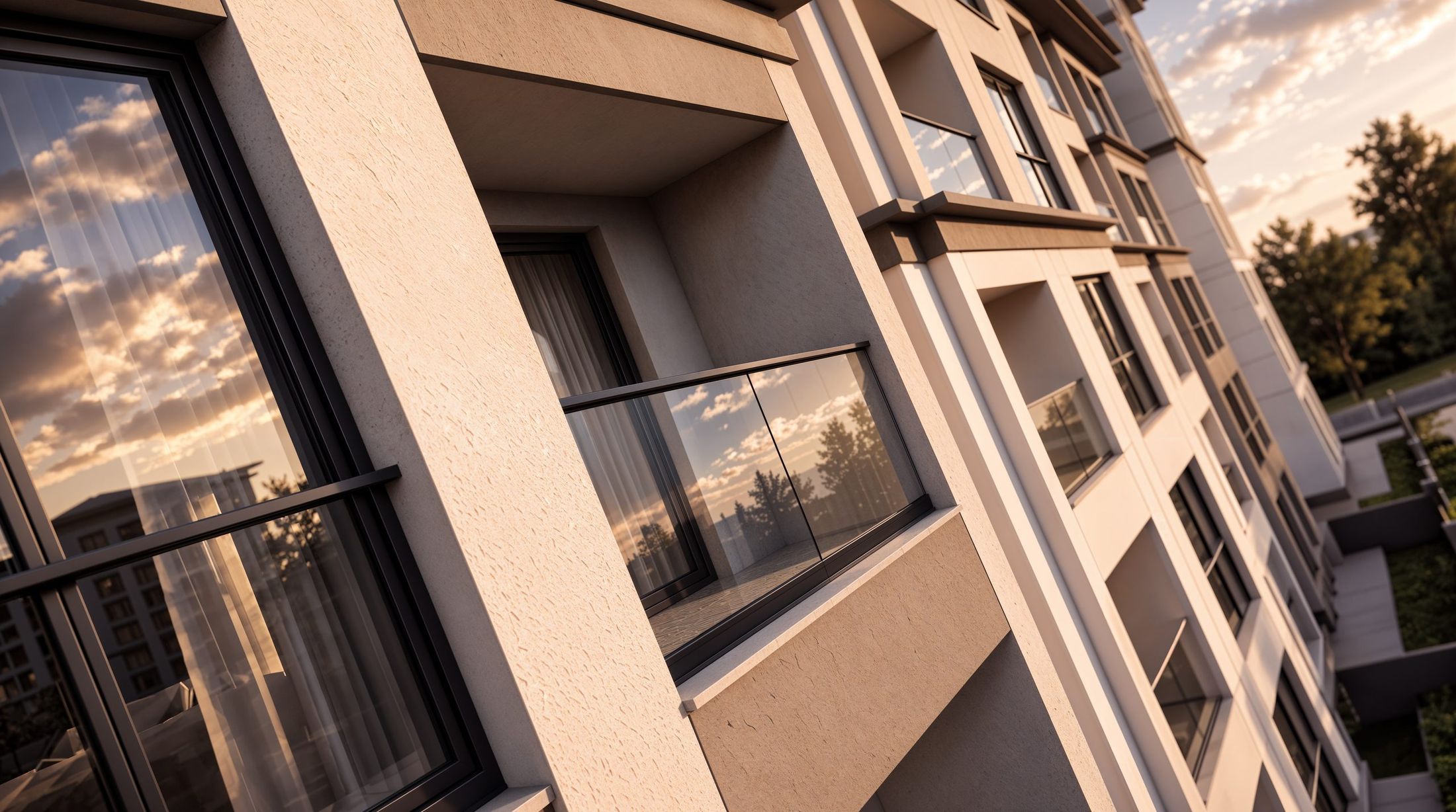 Rafine Seyir cephe ve balkon detayı