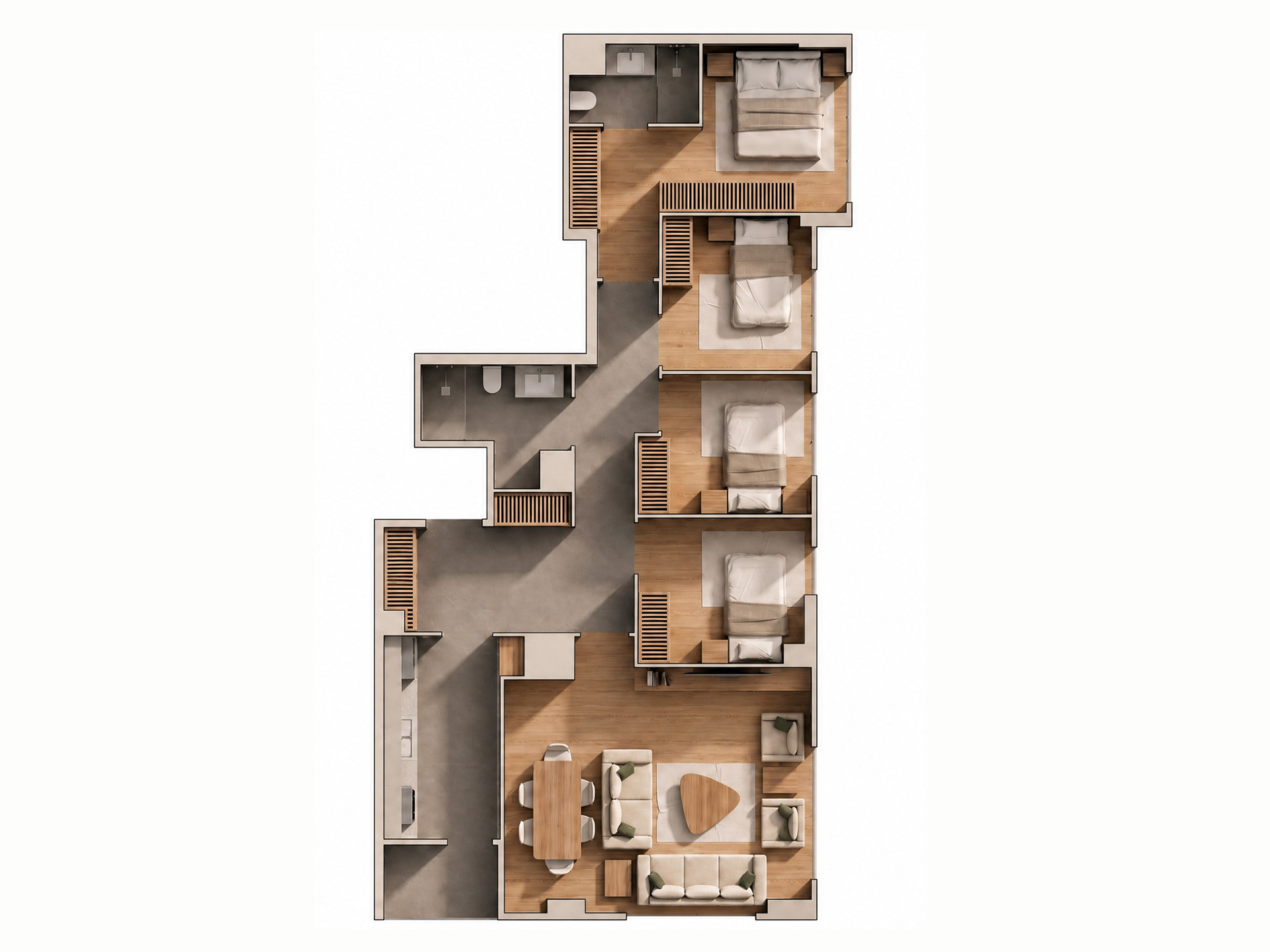 Rafine Seyir 4+1 daire planı
